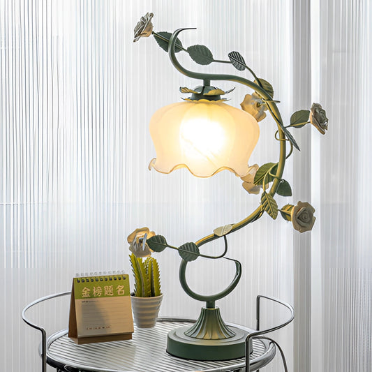 RosaGlo Lampe Élégante en Roses – Éclairage LED avec Fleurs Enfermées pour Décor de Chambre