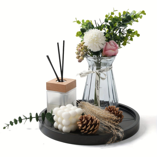 Bol en bois rond pour décoration Boho – Accessoire élégant pour la table basse