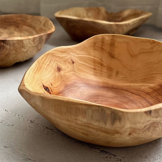 Bol à Snacks et Fruits RusticWood – Design authentique et durable en bois massif pour votre intérieur
