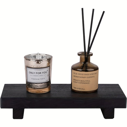 Plateau en bois rustique pour l'organisation de la salle de bain et de la cuisine