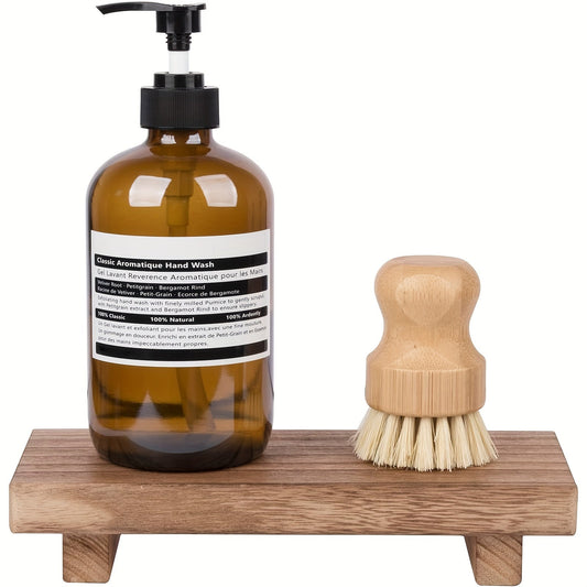 Plateau en bois rustique pour l'organisation de la salle de bain et de la cuisine