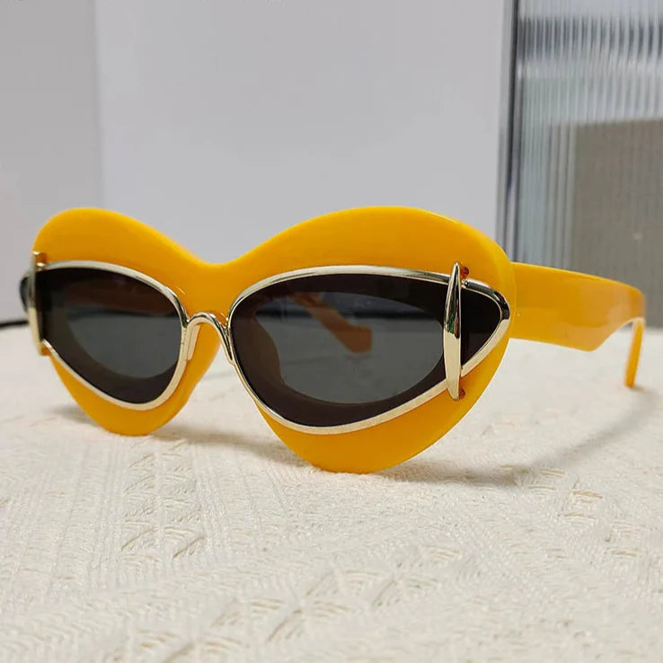 Lunettes de Soleil Double Monture Œil de Chat