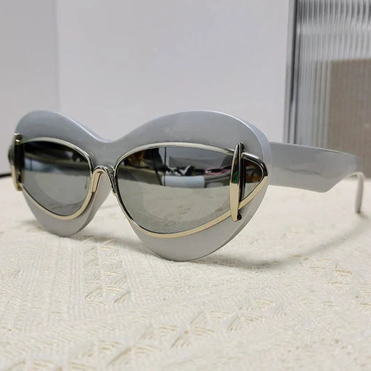 Lunettes de Soleil Double Monture Œil de Chat