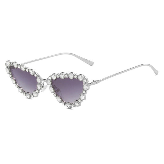 Folie des Strass - Lunettes de Soleil en Forme de Chat