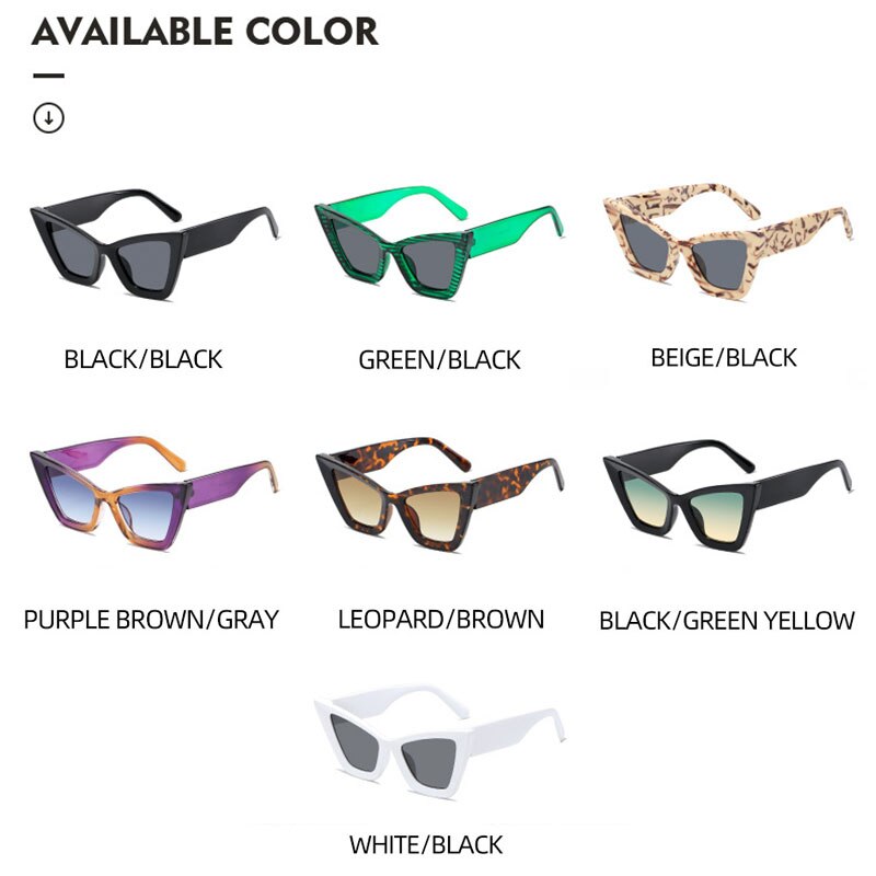Lunettes de soleil oversize en forme d'œil de chat