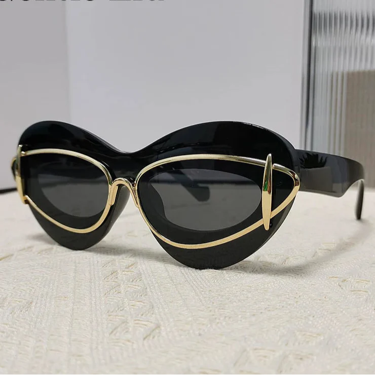 Lunettes de Soleil Double Monture Œil de Chat