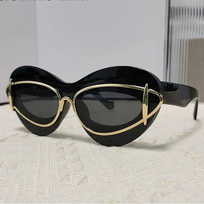 Lunettes de Soleil Double Monture Œil de Chat