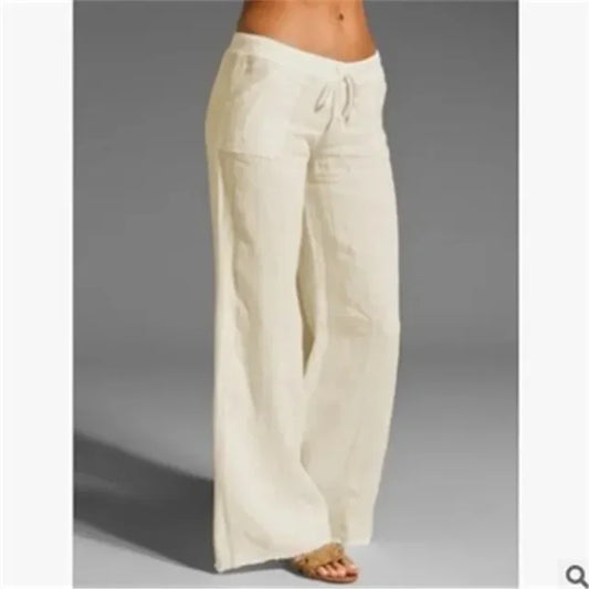 Élise - Pantalon Large Confortable À Cordon De Serrage