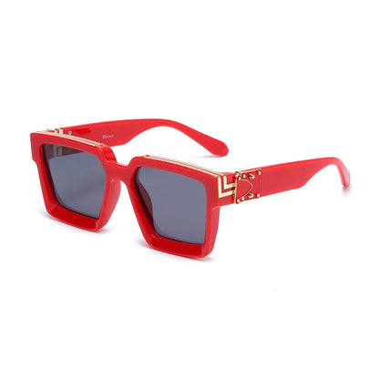 Lunettes de soleil carrées teintées aux normes modernes