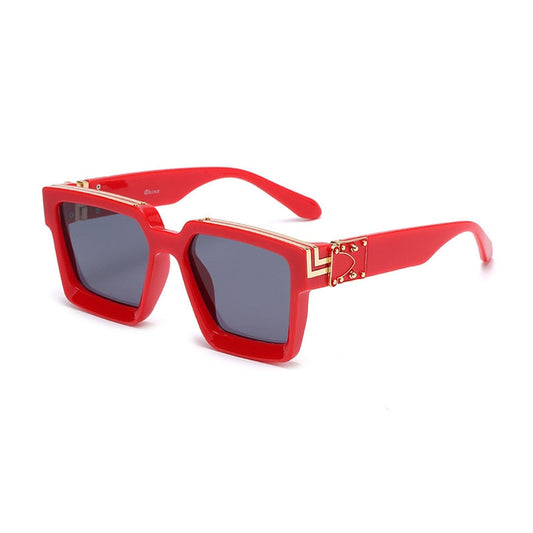 Lunettes de soleil carrées teintées aux normes modernes