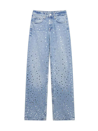 Marlene™ Pantalon Évasé Brillant