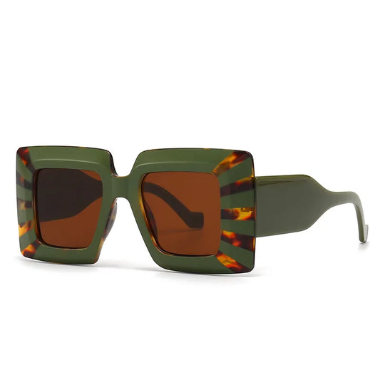 Lunettes de soleil carrées vintage surdimensionnées
