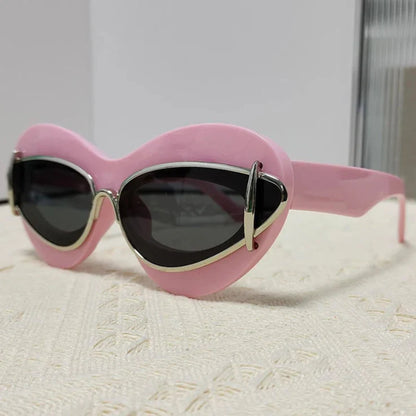Lunettes de Soleil Double Monture Œil de Chat