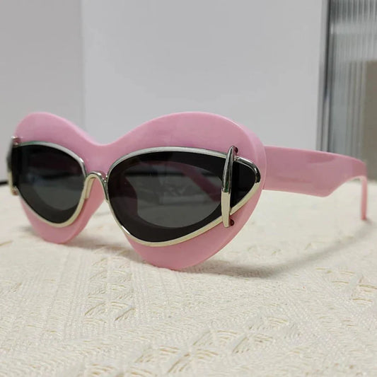 Lunettes de Soleil Double Monture Œil de Chat