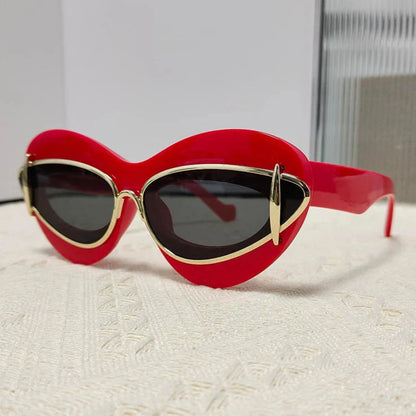 Lunettes de Soleil Double Monture Œil de Chat
