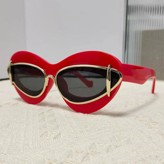 Lunettes de Soleil Double Monture Œil de Chat