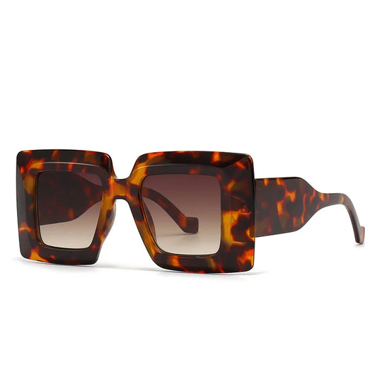 Lunettes de soleil carrées vintage surdimensionnées