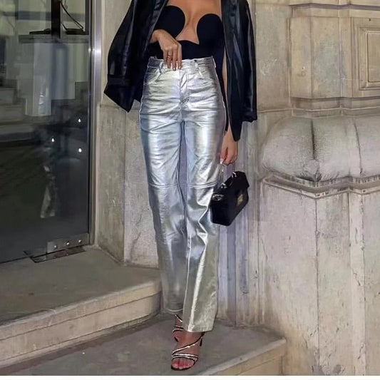 Clémence - Pantalon Argenté