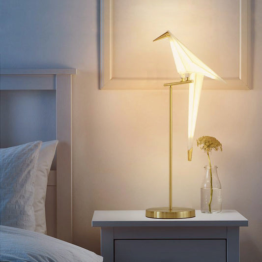 Lampe à oiseaux magnétique Samuel – Lampe LED moderne au design origami pour un environnement de vie élégant