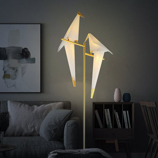 Lampe à oiseaux magnétique Samuel – Lampe LED moderne au design origami pour un environnement de vie élégant