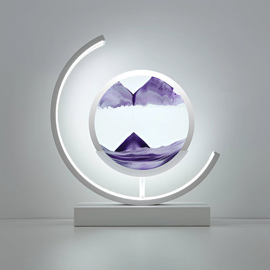 Lampe de table LED en sable – Peinture de sable 3D dynamique avec lumière LED