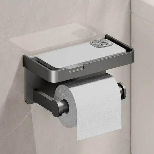 Saniflex Porte-papier toilette multifonction – Organisateur de salle de bain gain de place