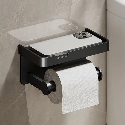 Saniflex Porte-papier toilette multifonction – Organisateur de salle de bain gain de place