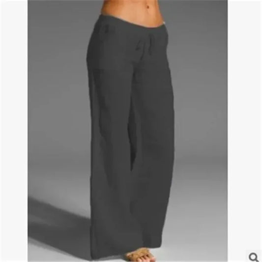 Élise - Pantalon Large Confortable À Cordon De Serrage