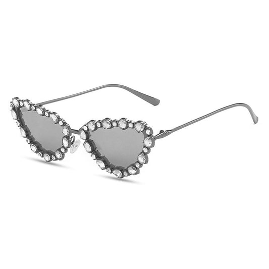 Folie des Strass - Lunettes de Soleil en Forme de Chat