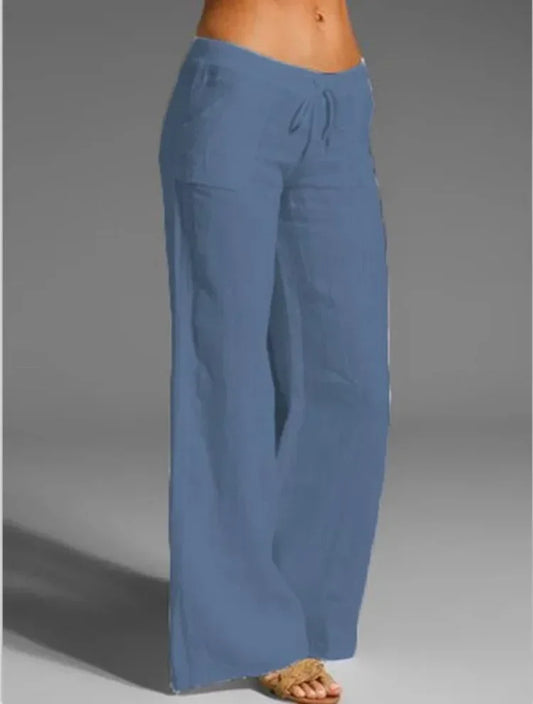 Élise - Pantalon Large Confortable À Cordon De Serrage