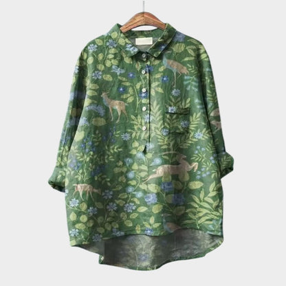 Mariska - chemise avec pression d'animal