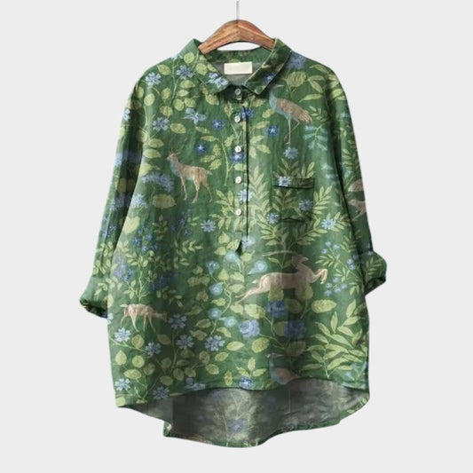 Mariska - chemise avec pression d'animal