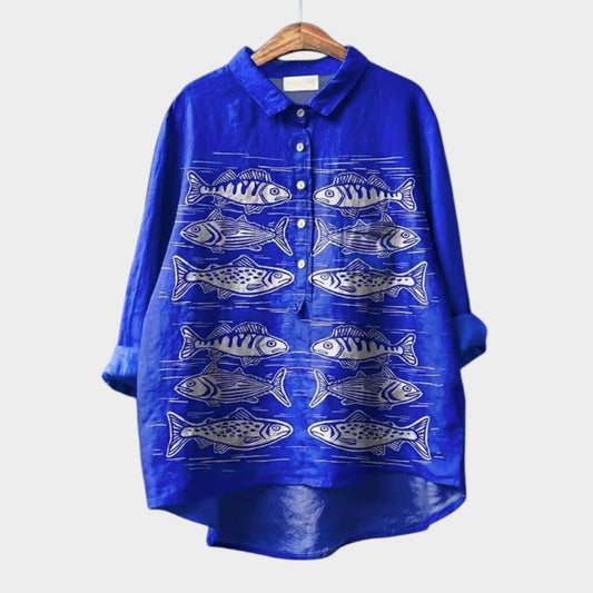 Mariska - chemise avec pression d'animal