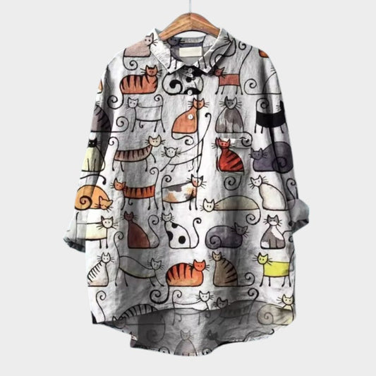 Mariska - chemise avec pression d'animal