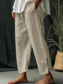 Clara - Pantalon D'Été Décontracté À Rayures