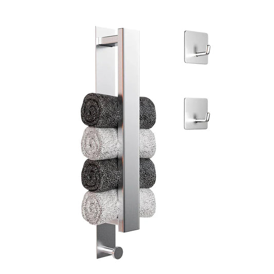Support de Serviette Auto-adhésif – Sans Perçage, Solution de Rangement Moderne pour Salle de Bain