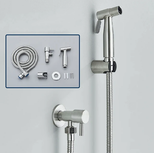 Shinesia Bidet-Spray – Accessoire de salle de bain hygiénique en acier inoxydable – Fonction de spray à eau froide murale