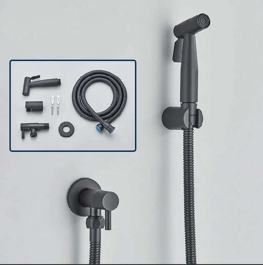 Shinesia Bidet-Spray – Accessoire de salle de bain hygiénique en acier inoxydable – Fonction de spray à eau froide murale