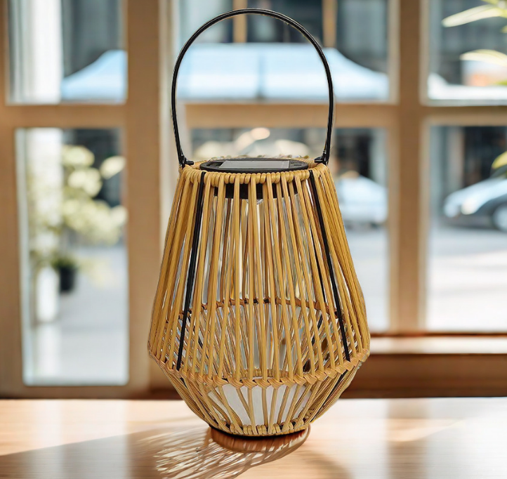 Lampe extérieure tissée à la main SolWeave – Éclairage solaire élégant pour le jardin et la terrasse