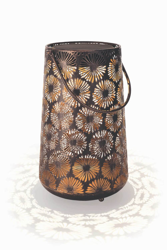Lanterne Solaire – Design Marguerite Antique, Lampe LED d'Extérieur Solaire