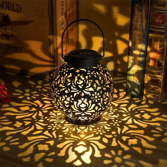 Lampe Suspendue Solaire de Jardin - Design Élégant en Fer, Éclairage LED Écologique