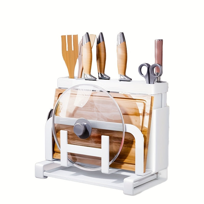 Bloc de couteaux Sophie avec support pour baguettes et support pour planche à découper – Organisateur de cuisine gain de place