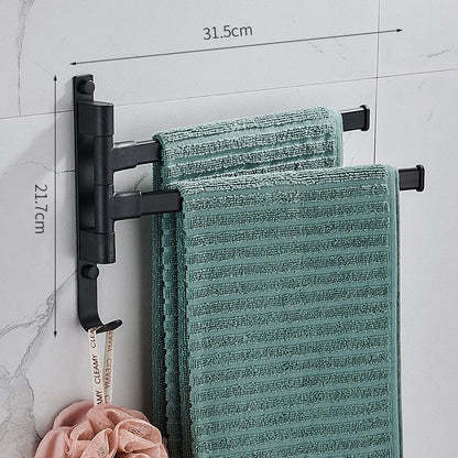 TowelPro Porte-serviettes – Design moderne à 2 bras, gain de place – Durable et élégant