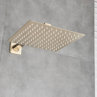Ultra-Fin Douche Pluviale Dorée – Douche Carrée en Acier Inoxydable Réglable