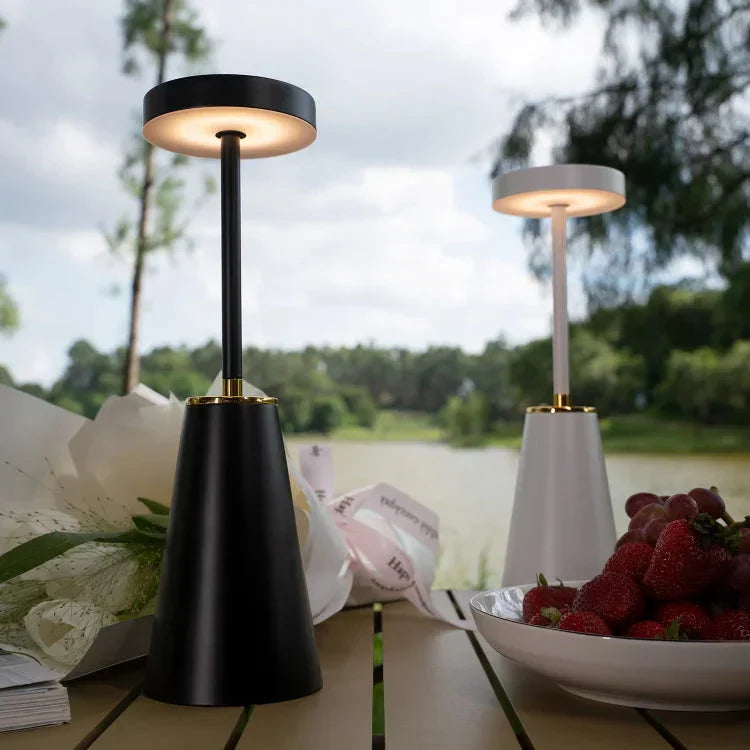 LumiFlex Lampe de Table Sans Fil – Lumière LED Sans Fil avec Dimmable 3 Couleurs, Technologie Tactile, Batterie 4000mAh, Étanche