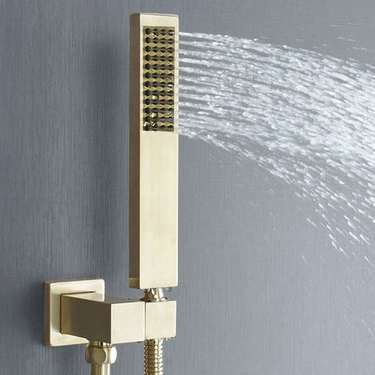 Robinet de Douche Caché en Acier Brossé – Système de Douche à Pluie Mural de Luxe 3 Voies