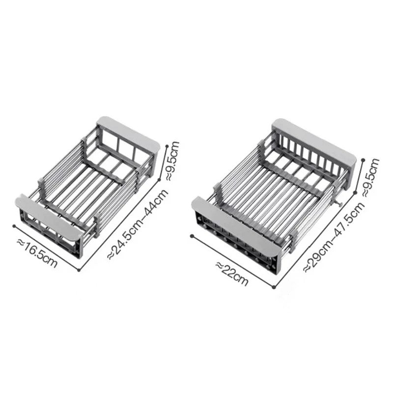 Panier en acier inoxydable réglable pour une organisation parfaite de la cuisine