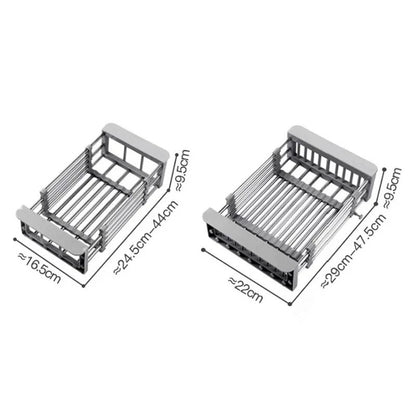 Panier en acier inoxydable réglable pour une organisation parfaite de la cuisine