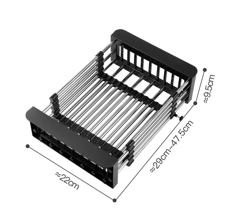 Panier en acier inoxydable réglable pour une organisation parfaite de la cuisine
