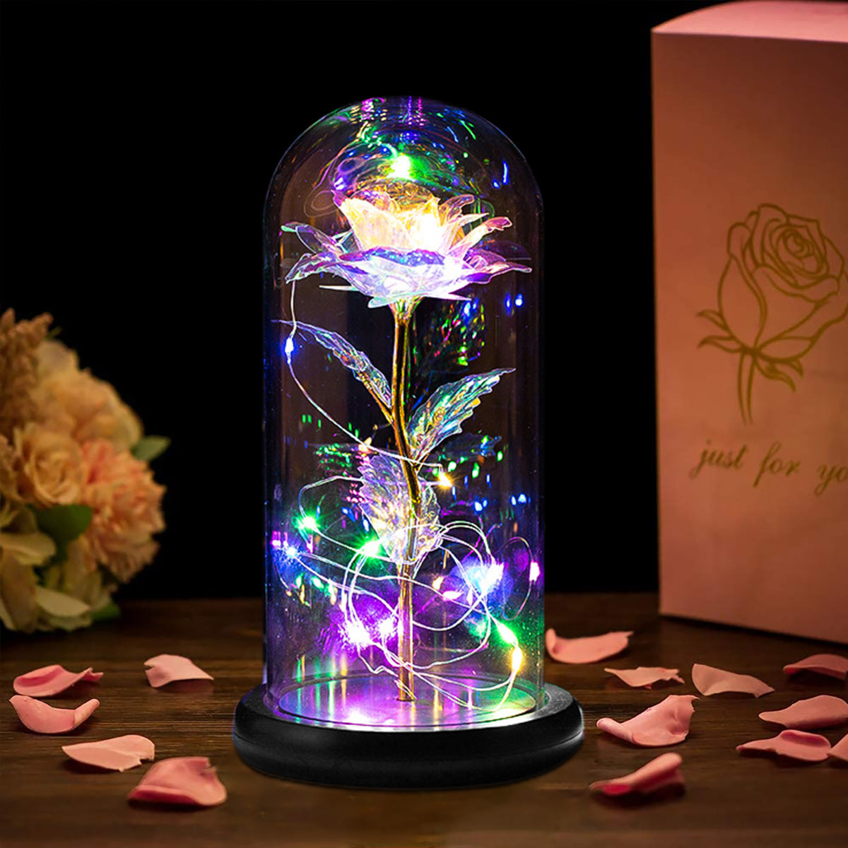 Rose Galaxie Enchantée – Un cadeau intemporel d'amour et de magie